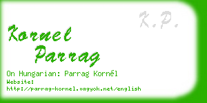 kornel parrag business card