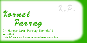 kornel parrag business card